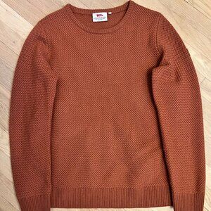 Like New Fjallraven Womens Ovik Crewneck Sweater Rust Sz L